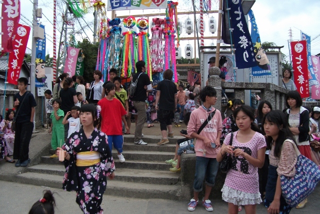 181 １２七夕祭り 機物神社 古民家アンティークギャラリーカフェ なつめのブログ